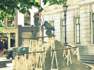 man makes his own mountain