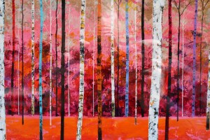 stand of urban birch