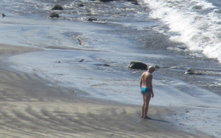 lonely bather