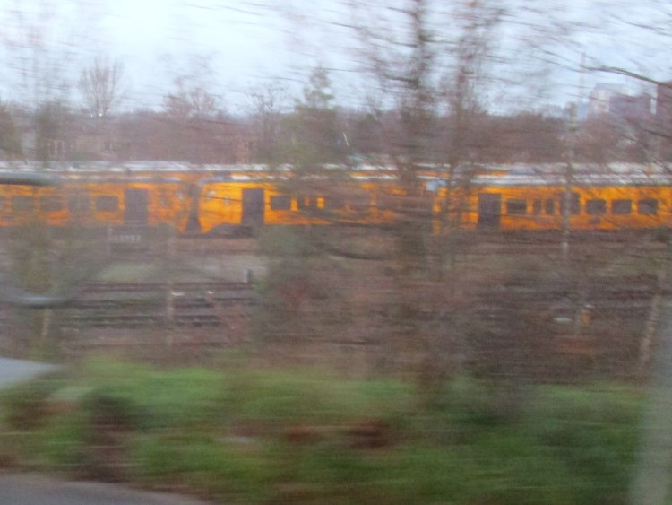 train seen from the bus