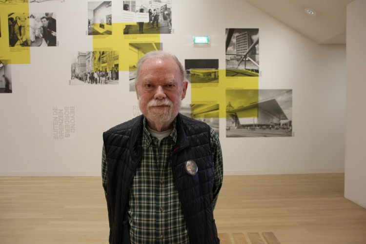 man with button at Stedelijk