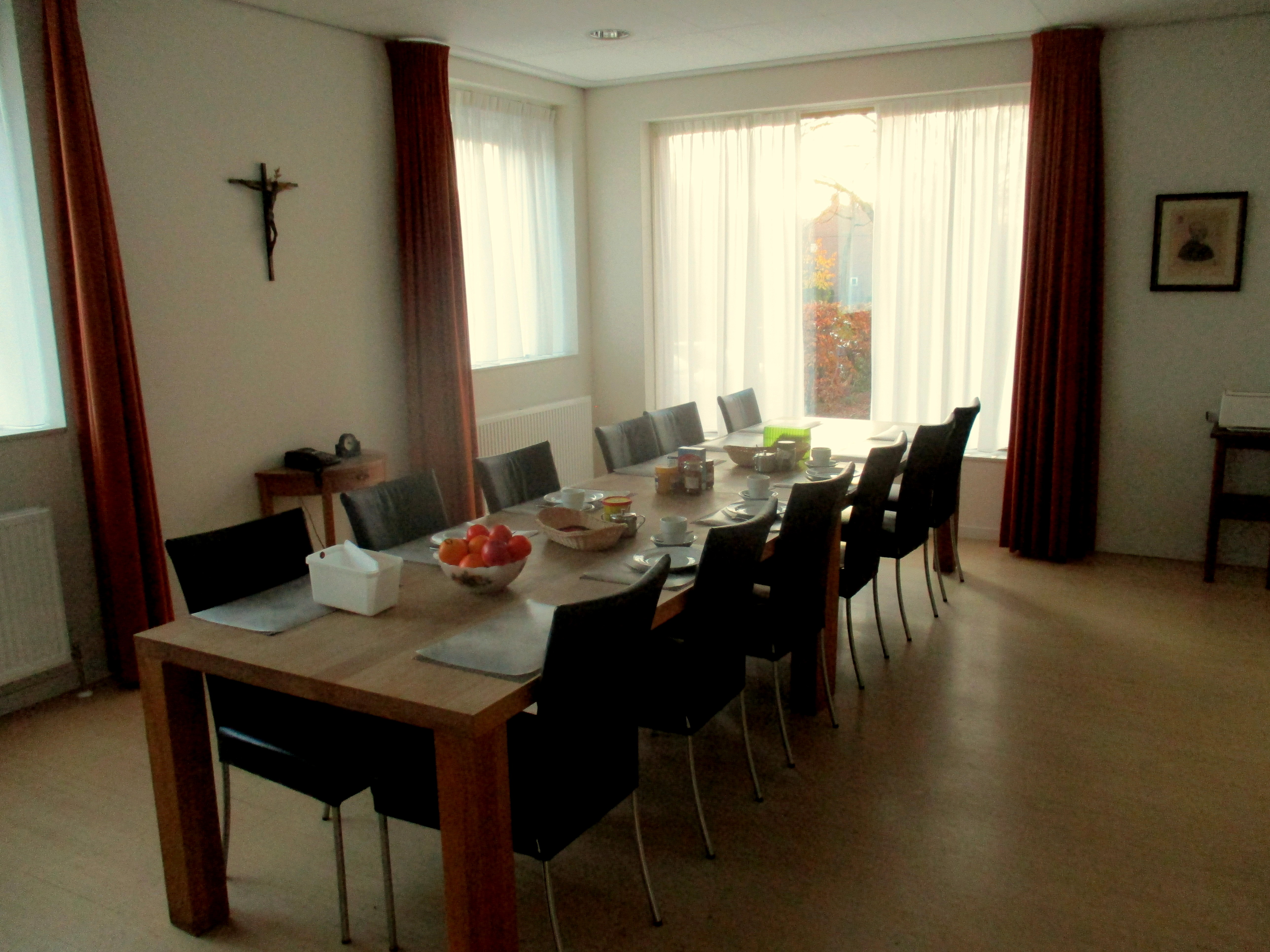 refectory with pater Eymard and toaster